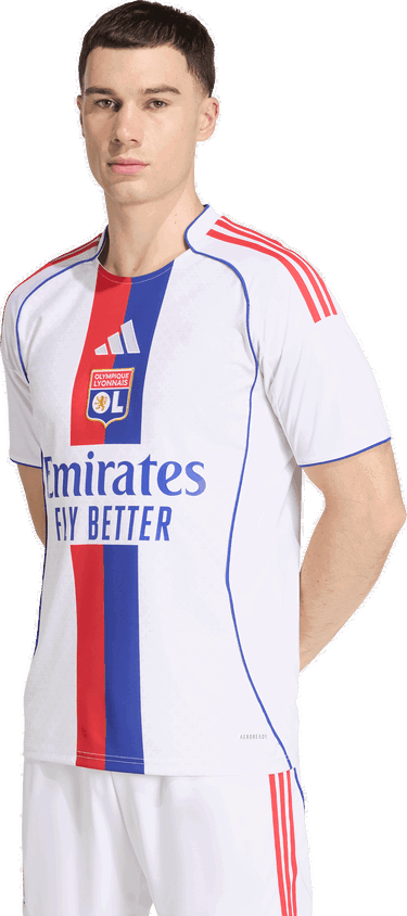 Dres adidas Performance Olympique Lyonnais 25/26 Home Jersey Bela | JD1396, 4
