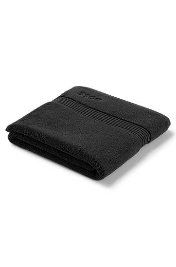 Home decor BOSS Aegean-cotton bath mat with tonal logo Črna | -1013286