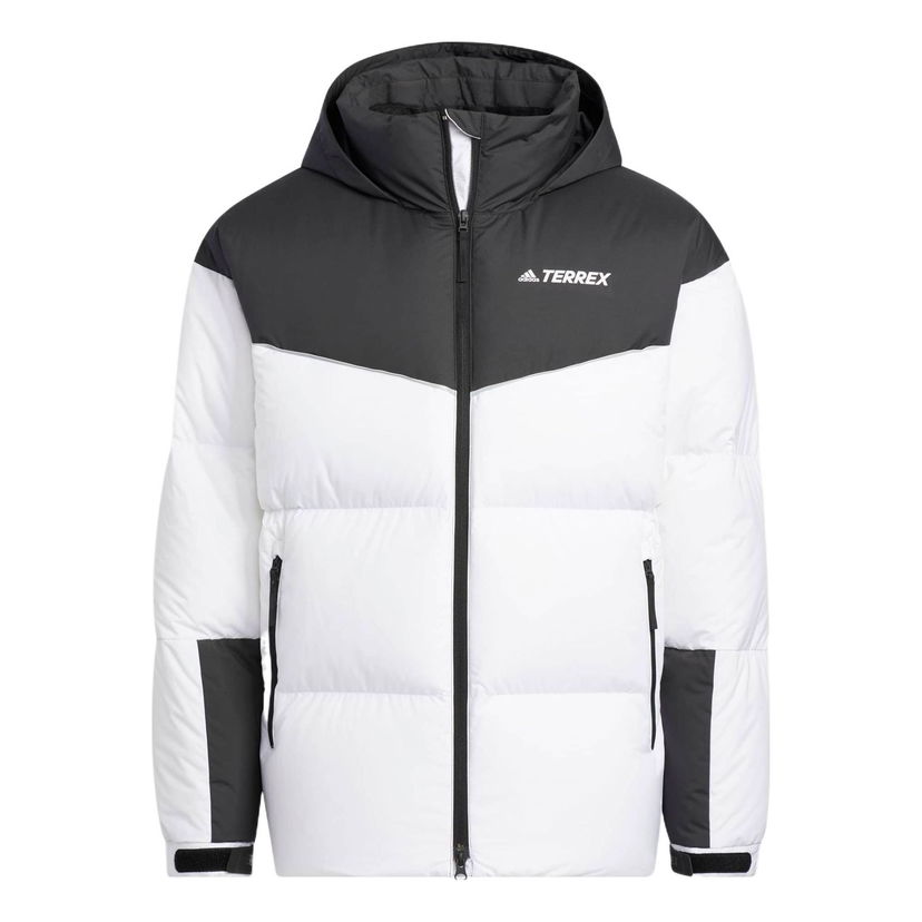 Puhovka adidas Performance Terrex Hooded Down Puffer Jacket Bela | HN2007