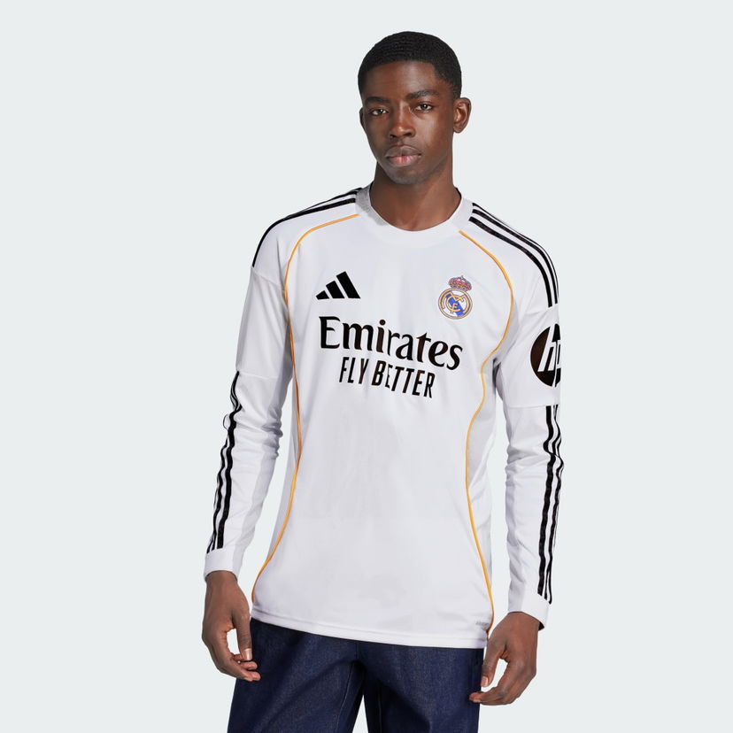 Dres adidas Performance Real Madrid 25/26 Home Long Sleeve Jersey Bela | JN8884
