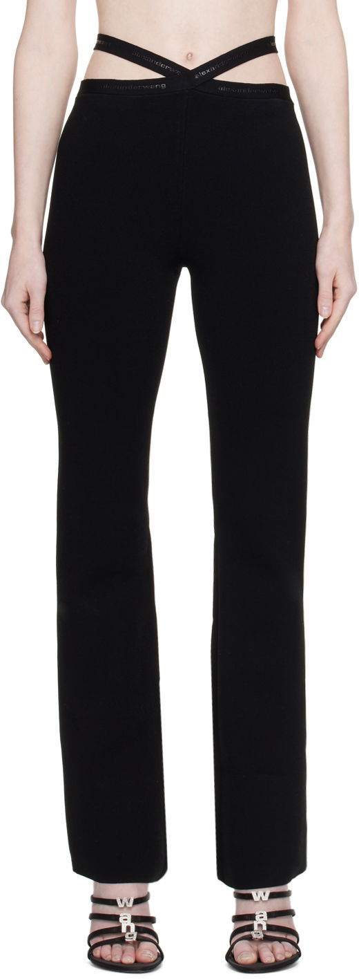 Hlače Alexander Wang Alexander Wang.t Criss-Cross Leggings Črna | 4KC1234016, 0