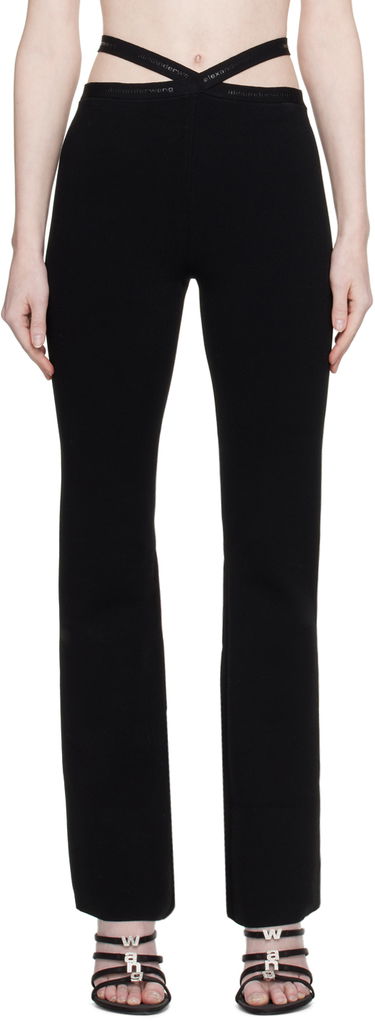 Hlače Alexander Wang Alexander Wang.t Criss-Cross Leggings Črna | 4KC1234016, 0