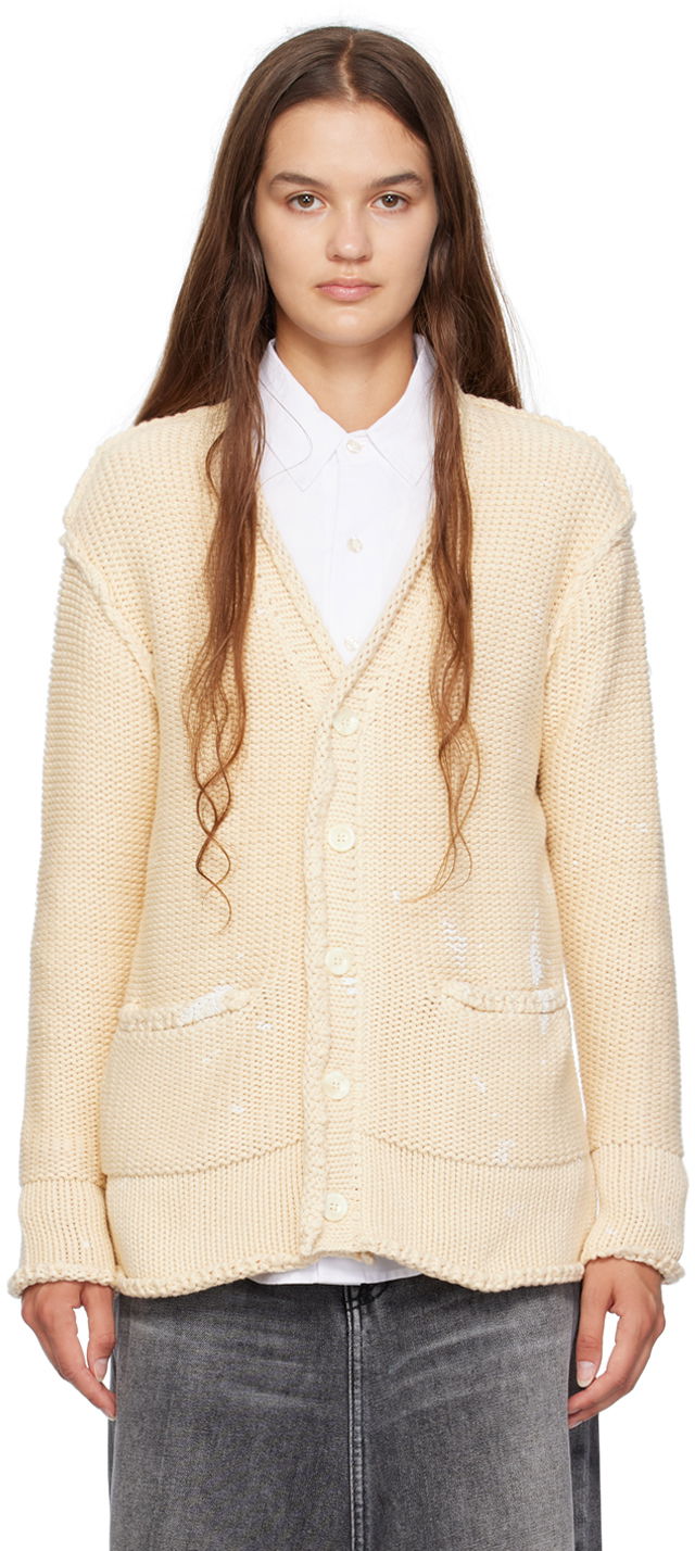 Pleteni pulover R13 R13 Rolled Knit Cardigan Bež | R13WY151-Y055B