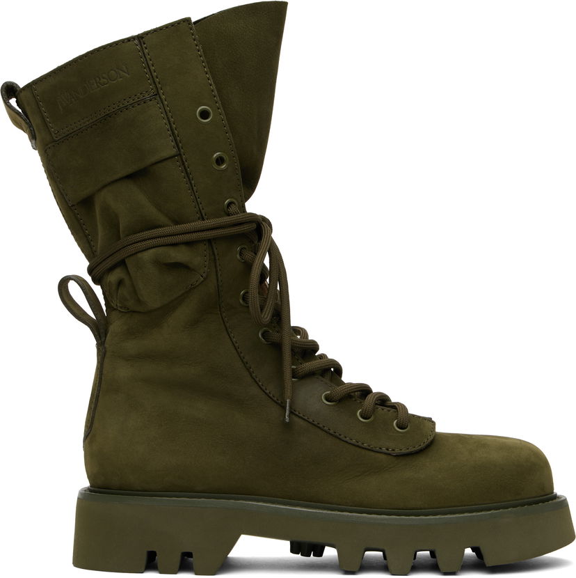 Oblačila JW Anderson JW Anderson Combat Leather Boots Zelena | BT0100-LA0258