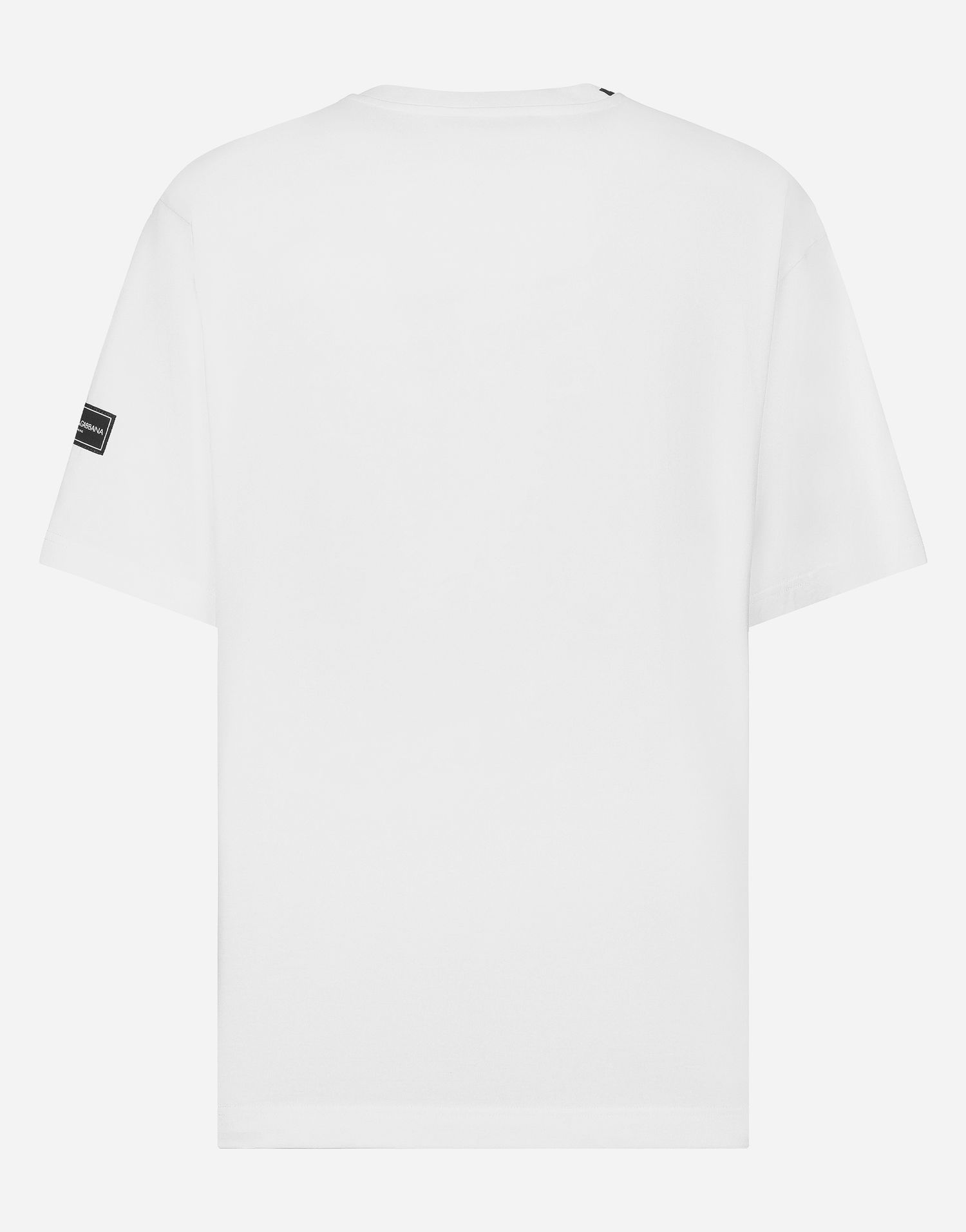 Majica Dolce & Gabbana Short-sleeved T-shirt With Dg Logo Patch Bela | G8PN9ZG7M2FW0800, 1