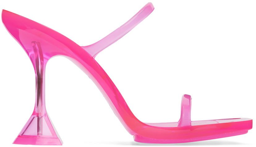 Nega čevljev Amina Muaddi Amina Muaddi Brito Slipper Heeled Sandals Roza | 11S333534BRI