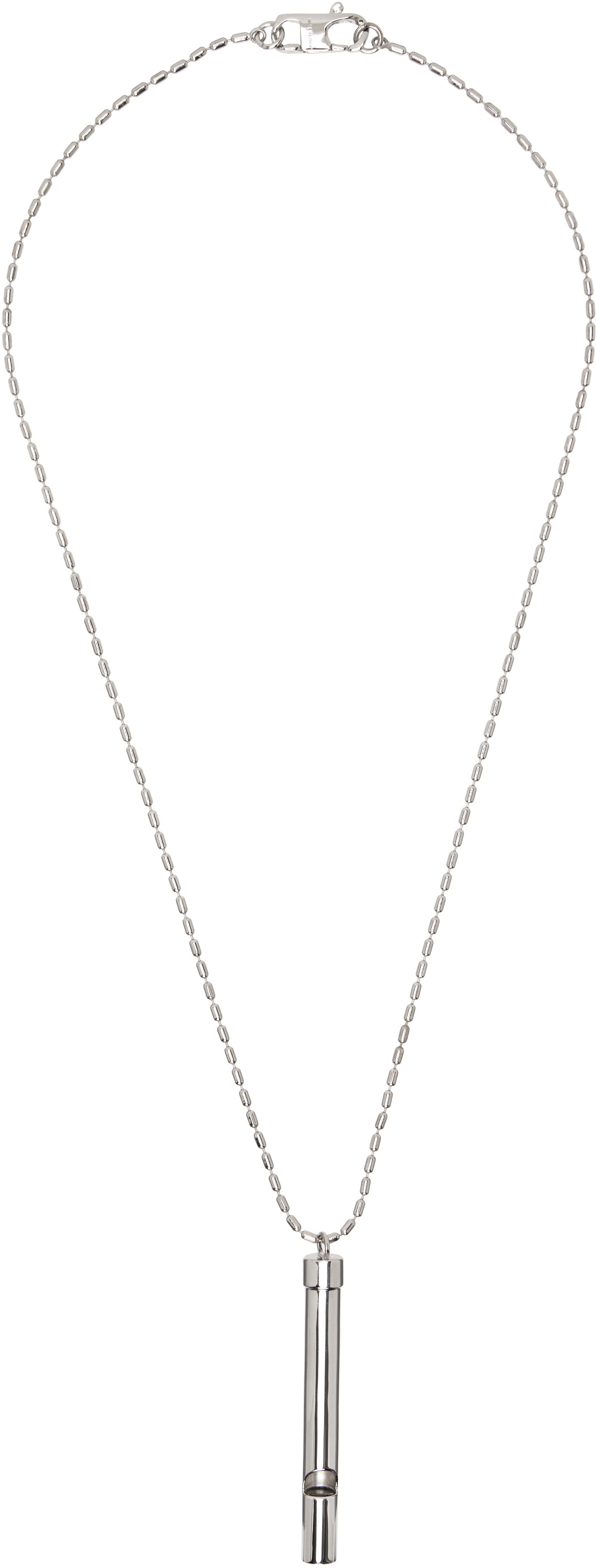 Ogrlica Maison Margiela MM6 Maison Margiela Silver-Tone Whistle Pendant Necklace Kovinski | SM7UU0104 P8601, 0
