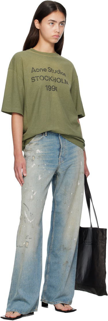 Kavbojke Acne Studios Acne Studios 1981 U Paint Splatter Jeans Modra | C00096-, 3