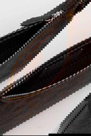 Torba za čez ramo Coach Juliet Monogram Crescent Shoulder Bag Rjava | CAM26, 4