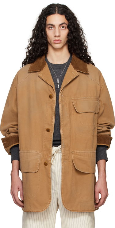 Jakna Maison Margiela Maison Margiela Corduroy Collar Waxed Jacket Rjava | S50AM0625 M35206, 0