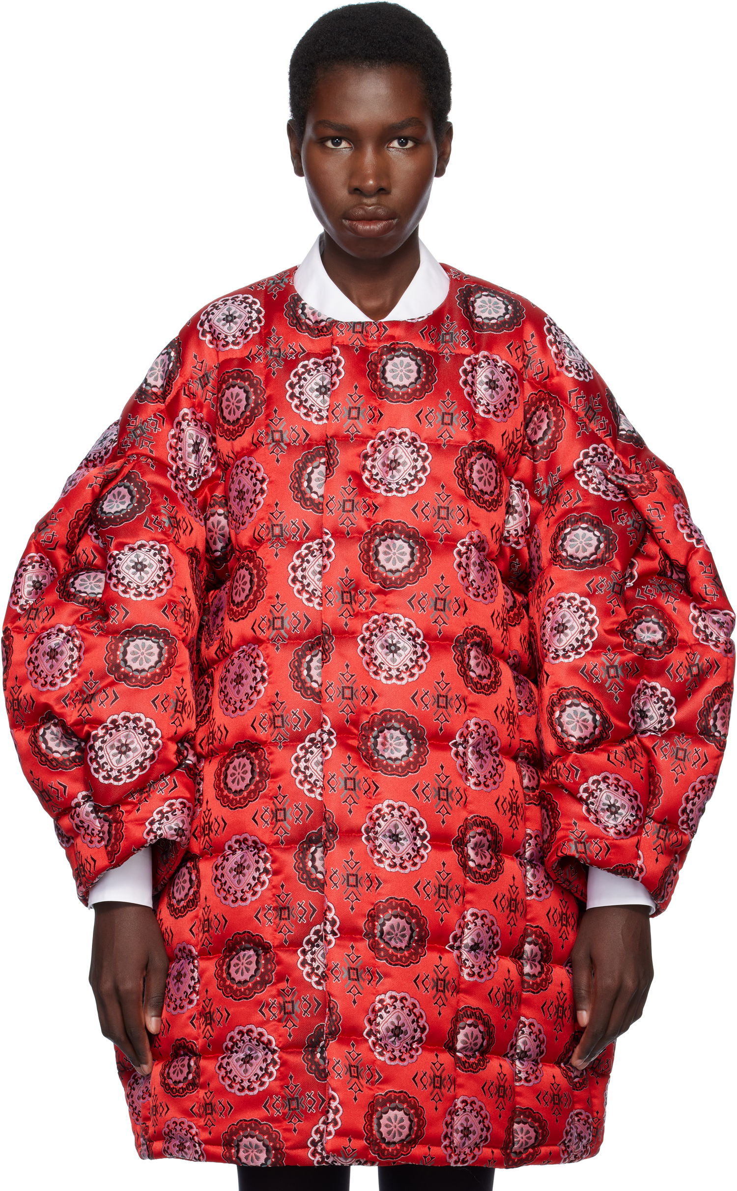 Puhovka Comme des Garçons Comme des Garçons Jacquard Quilted Puffer Rdeča | GO-J034-051-1, 0