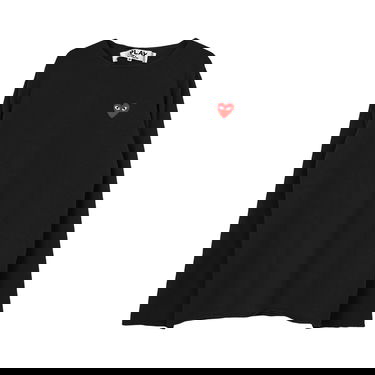 Pleteni pulover Comme des Garçons PLAY Red Heart Crewneck Črna | AZ N068 051 1, 1