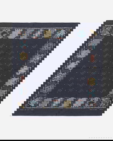 Šala KAPITAL Selvedge Bandana with Kachina Print Modra | EK-1169BA 1, 0