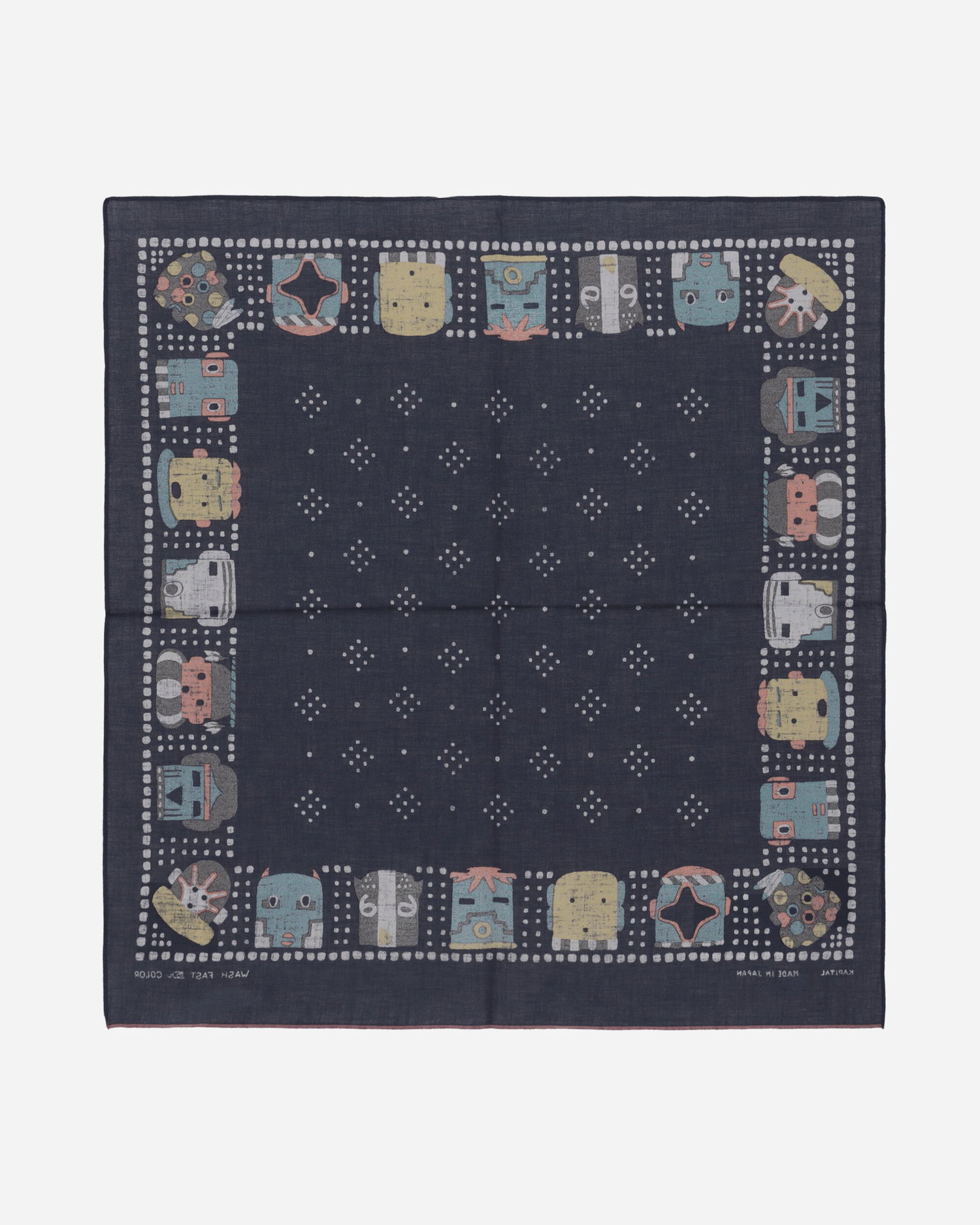Šala KAPITAL Selvedge Bandana with Kachina Print Modra | EK-1169BA 1, 0