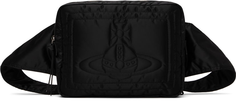 Torbice za okoli pasu Vivienne Westwood Vivienne Westwood Andrew Quilted Belt Bag Črna | 43070037U-W011M-