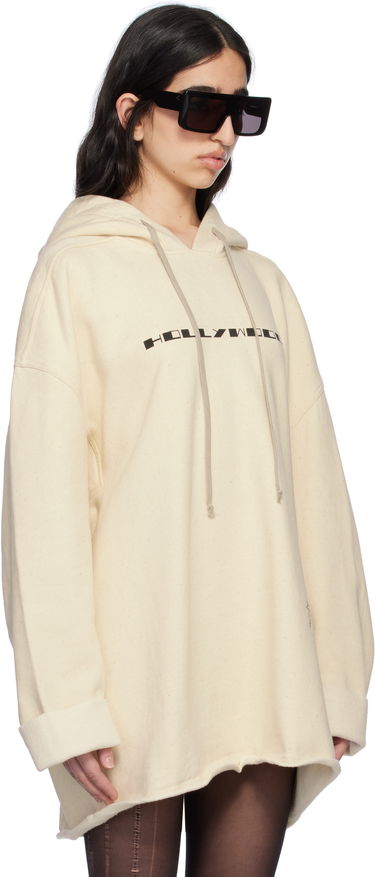 Pulover Rick Owens Rick Owens DRKSHDW Hollywood Peter Hoodie Bež | DS01E3231 FNEP5P, 1