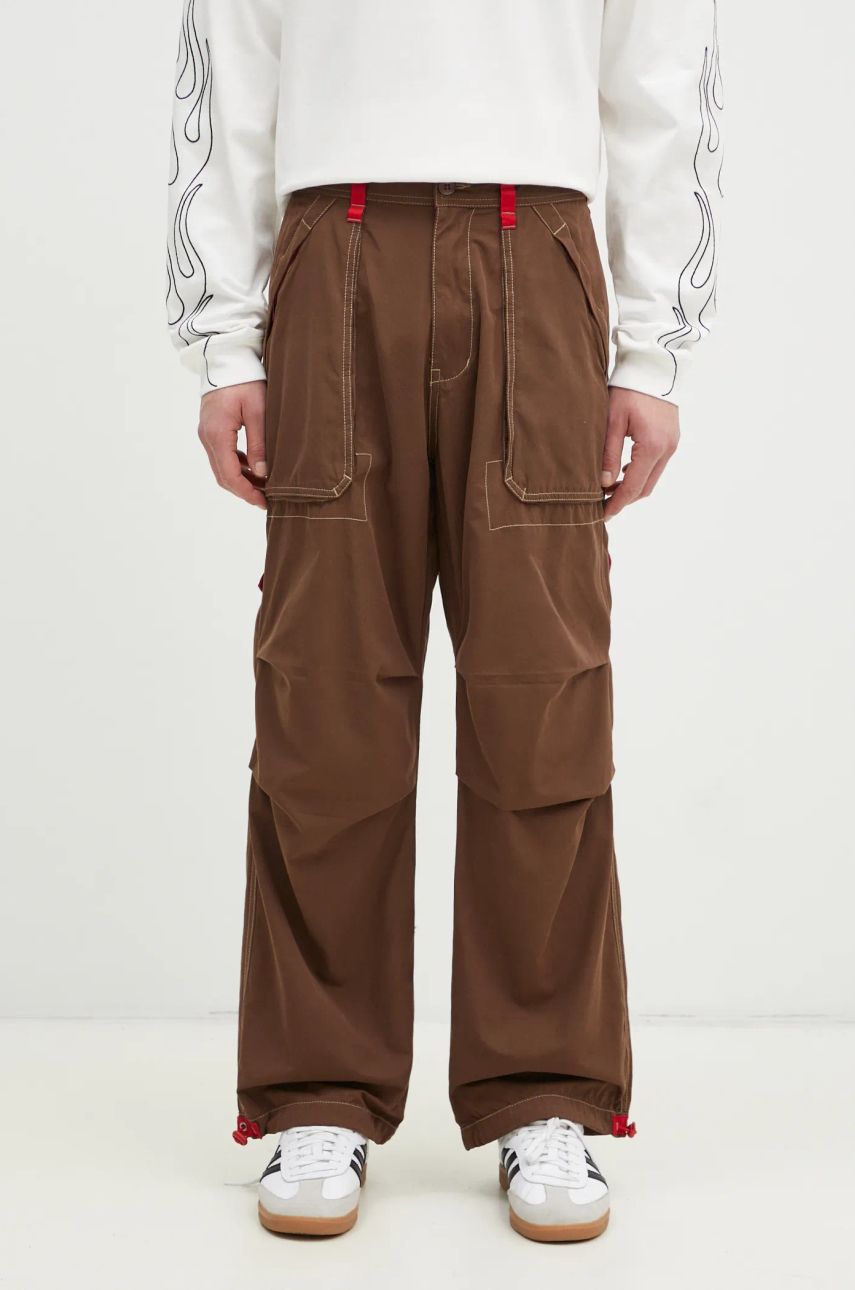 Cargo hlače Pleasures PLEASURES Public Utility Pants Rjava | P24W011, 0