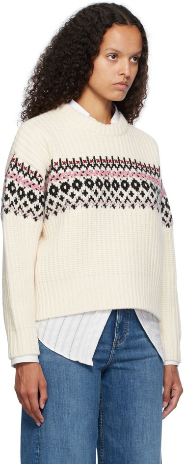 Pleteni pulover rag & bone rag & bone Leigh Fair Isle Sweater Bela | WAS24F015EC15, 1