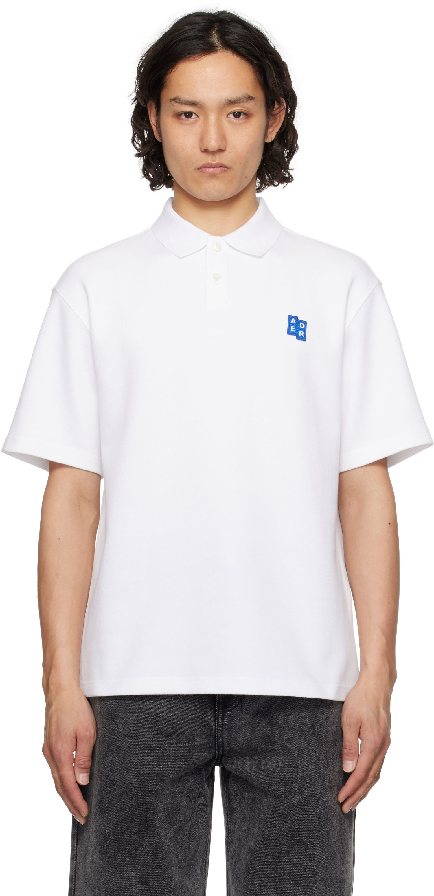 Polo majica ADER ERROR ADER error TRS Tag 01 Polo Bela | BO42FYPL0201WH, 0