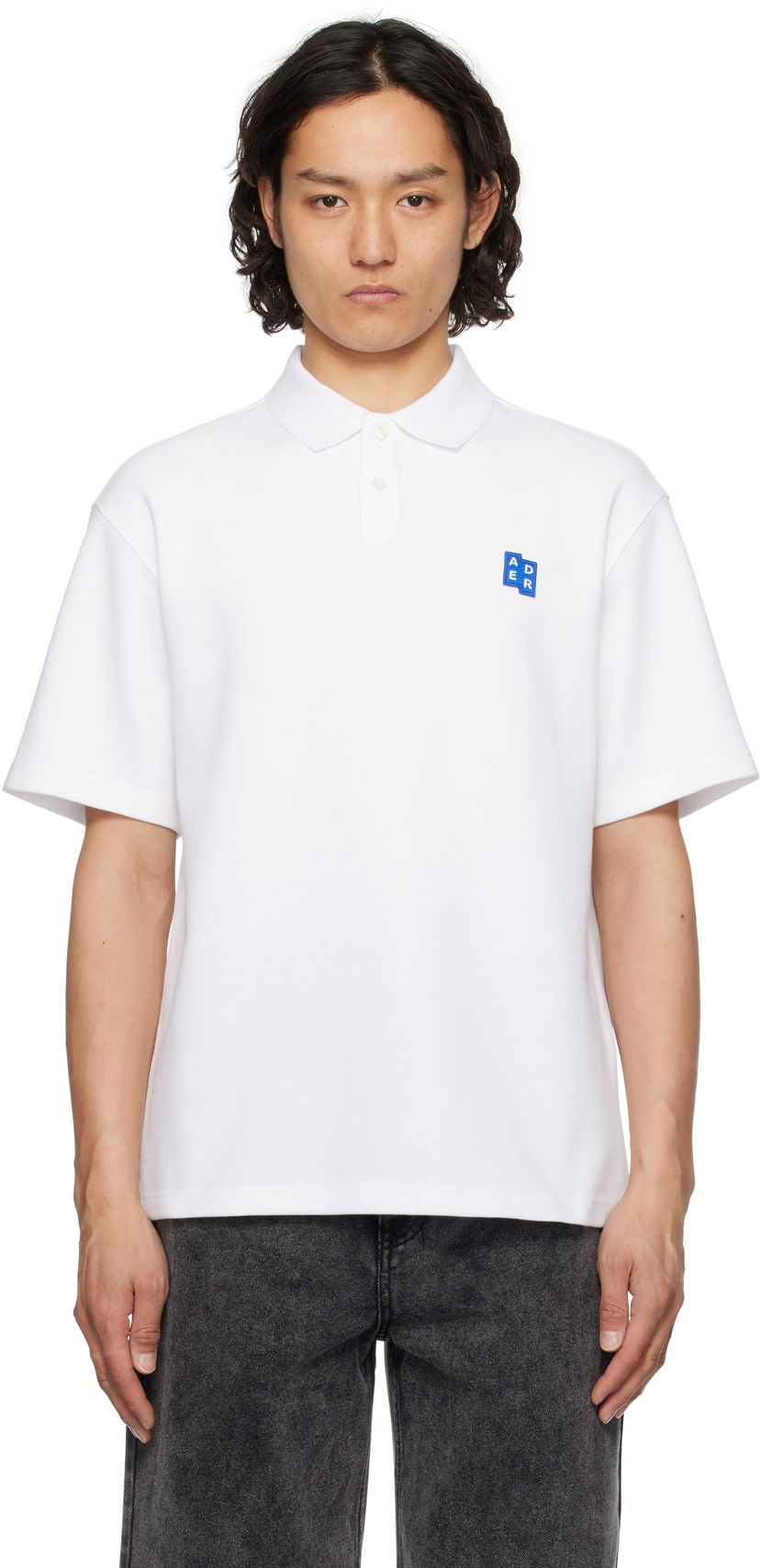 Polo majica ADER ERROR ADER error TRS Tag 01 Polo Bela | BO42FYPL0201WH