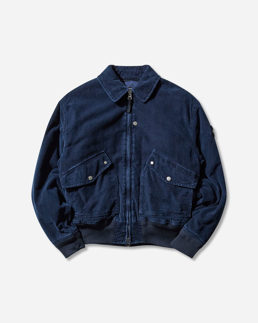 Bomber jakna Stone Island Micro Corduroy Bomber Jacket Mornarica | K2S15-4100123-S0J10 V0021