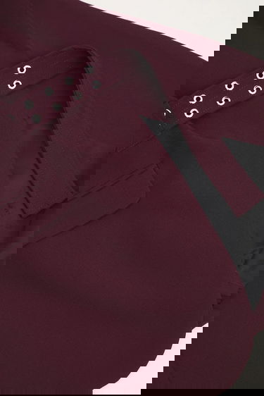 Jakna GANNI Future Twill Suiting Belted Blazer Bordo | W0403, 4