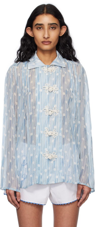 Srajce Bode Bode Meridian Print Blouse Modra | WRS25SH031, 0