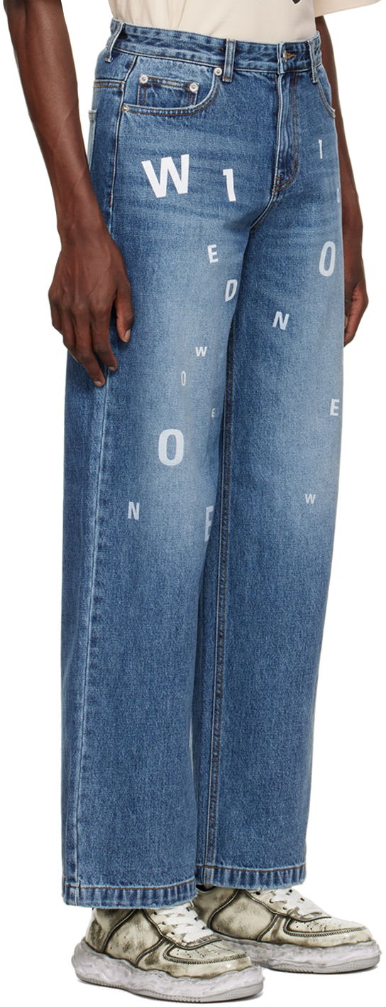 Kavbojke We11done Printed Jeans Modra | WD-DP3-22-386-M-NV, 1