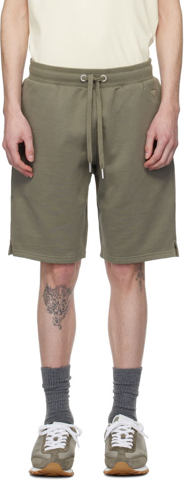 Kratke hlače AMI AMI Paris De Coeur Dye Shorts Zelena | HSO674.747, 0