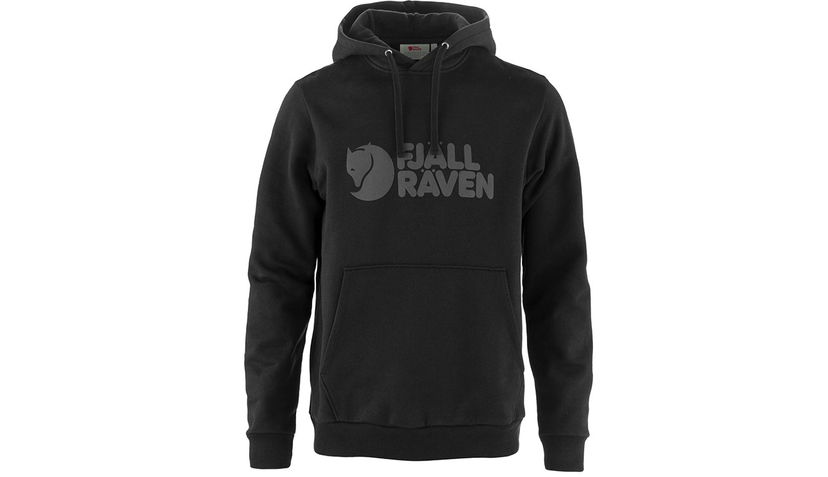 Pulover FJÄLLRÄVEN Logo Hoodie Črna | F84144-550