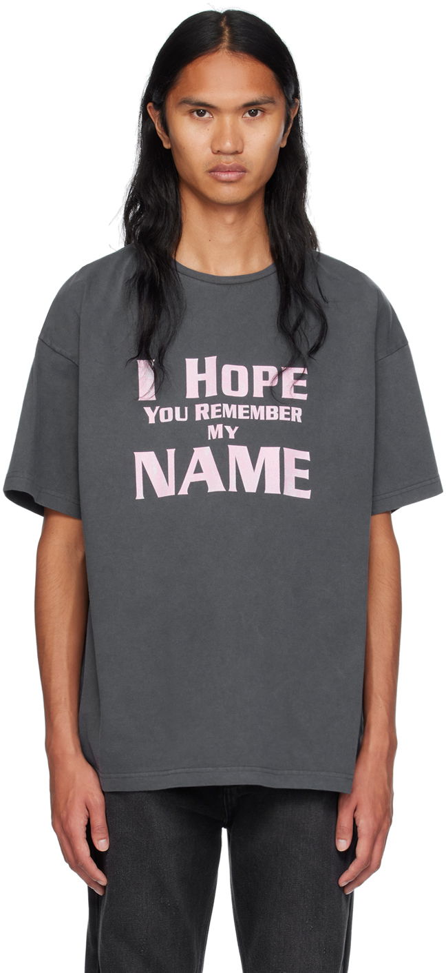 Majica We11done We11done Lettering T-Shirt Siva | WD-TT2-24-761-U-CH