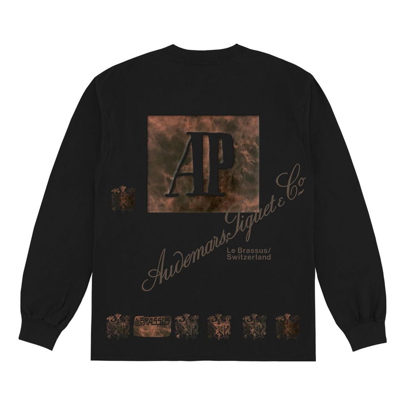 Majica Cactus Jack by Travis Scott Travis Scott CJ x Audemars Piguet Long Sleeve Tee Črna | CJAP-LS07