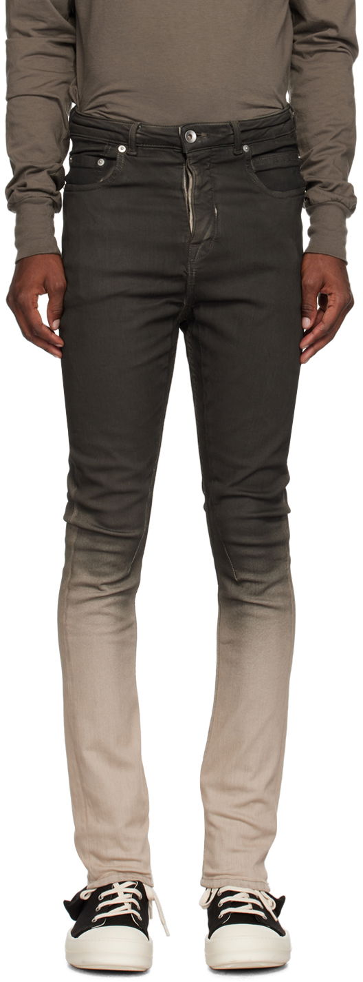Kavbojke Rick Owens DRKSHDW Luxor Jeans Siva | DU02C5366 SBEDE, 0