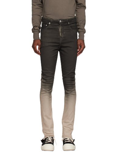 Kavbojke Rick Owens DRKSHDW Luxor Jeans Siva | DU02C5366 SBEDE
