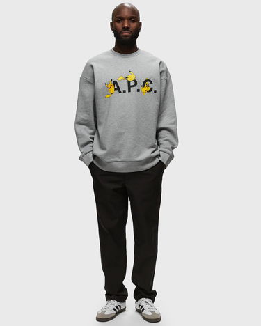 Pleteni pulover A.P.C. Pokémon Pikachu x Crewneck Siva | COGVF-H27863-PLB, 2