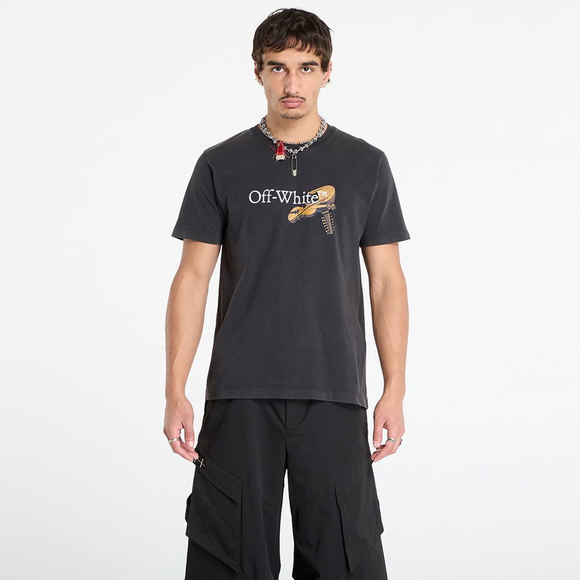 Majica Off-White Off-White Cupid Arrow Slim S/S Tee Črna | OMAA027F25JER00C1301