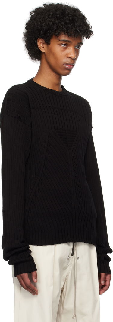 Pleteni pulover Rick Owens Rick Owens Hollywood Round Neck Sweater Siva | RU01E5664 KEC, 4