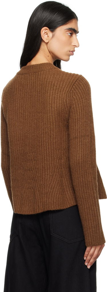 Pleteni pulover Loulou de Saison Loulou de Saison Emin Knit Cardigan Rjava | EMIN, 2