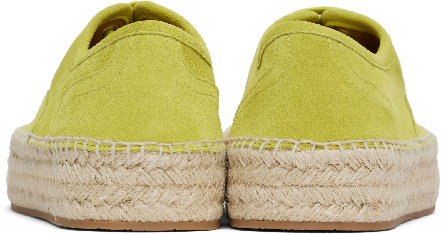 Uhani JW Anderson JW Anderson Suede Lace-Front Platform Espadrilles Zelena | SE0032-LA0240, 1