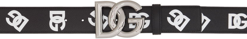 Pasovi Dolce & Gabbana Black Print Belt Črna | BC4646AG220