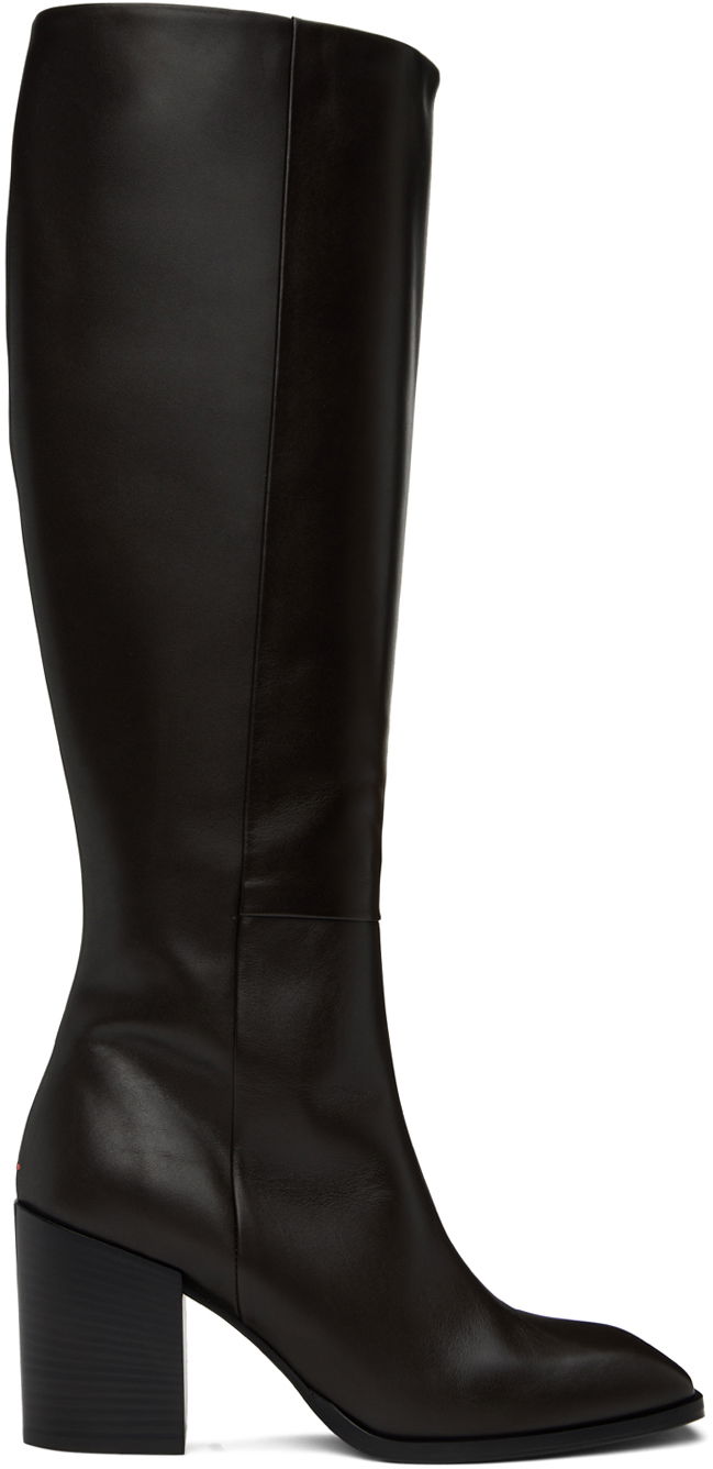 Oblačila Aeyde Aeyde Teresa Knee-High Boots Črna | A11-KB-LPLS75BL-0221-953-001