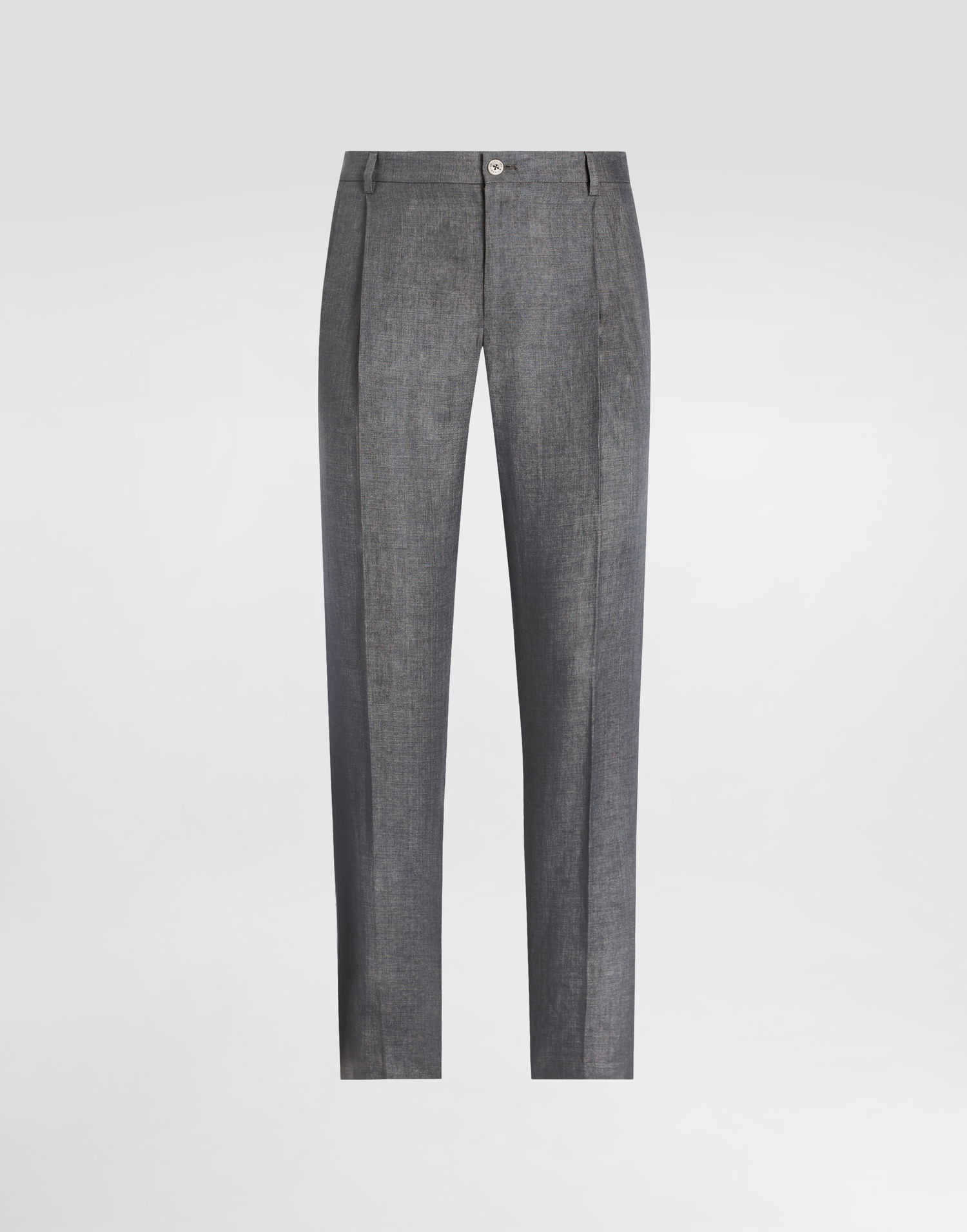 Hlače Dolce & Gabbana Dolce & Gabbana Washed Linen Canvas Trousers Siva | GP06JTFU4MFN0701, 0