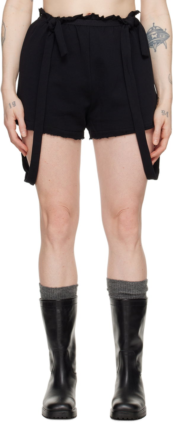 Kratke hlače Baserange Route Tie-Waist Shorts Črna | FLRSH-CO-SU24