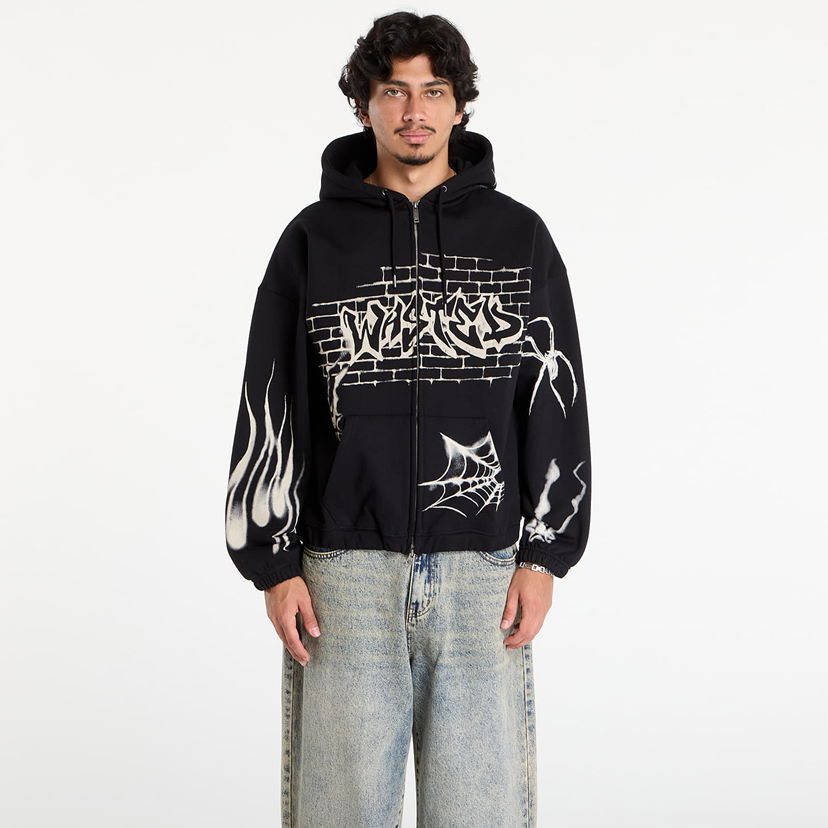 Pulover Wasted Paris Wasted Paris Atm Boxy Zip Hoodie Črna | WP_000286