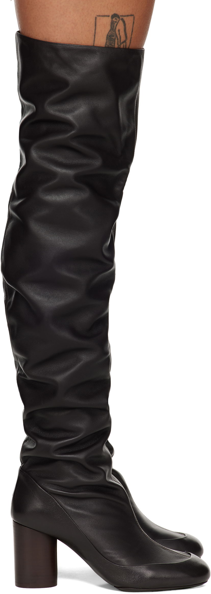Oblačila LEMAIRE Lemaire Glove Tall Boots Črna | FO0148 LL0115