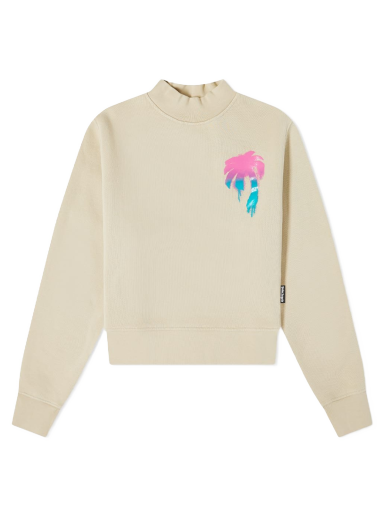 Pulover Palm Angels I Love PA Fitted Crew Neck Sweat Bež | PWBA016S23FLE0026184