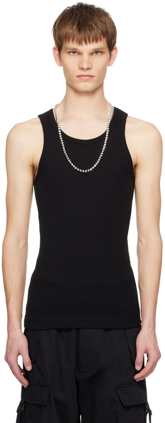 Majica brez rokavov Givenchy Slim Fit Tank Top Črna | BM71KY3YLE001