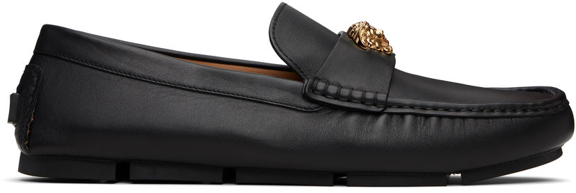 Superge in čevlji Versace Versace 'La Medusa' Driver Loafers Črna | 1019882_1A00693