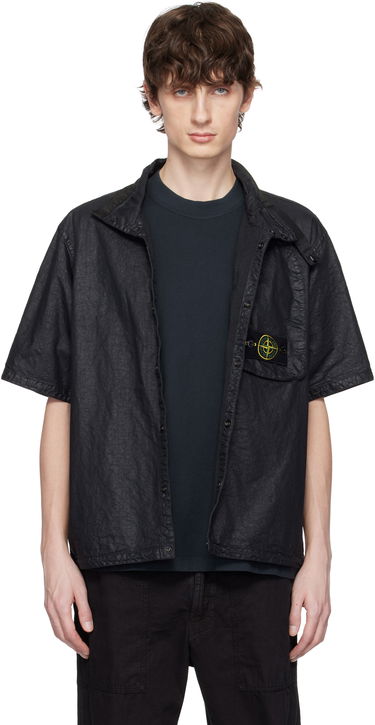 Srajce Stone Island Stone Island Organic Look Nylon Panama-TC Shirt Črna | K1S15 1200028 S0069, 0