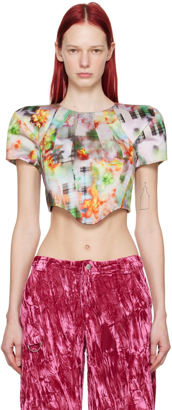Krop-top Collina Strada Collina Strada Ava Floral Print Cropped Blouse Večbarvna | XX3282